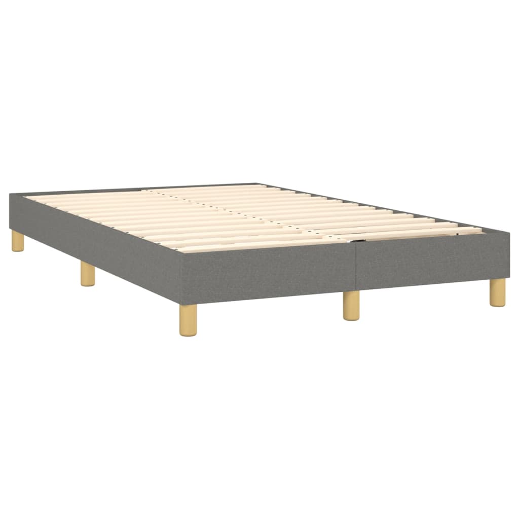 Krevet box spring s madracem LED tamnosivi 120 x 190 cm tkanina