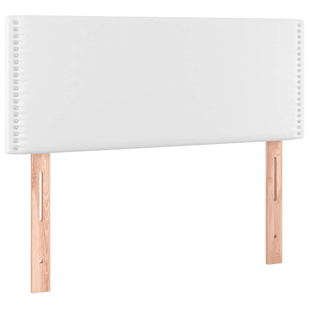 Krevet box spring s madracem LED bijeli 120x190 cm umjetna koža