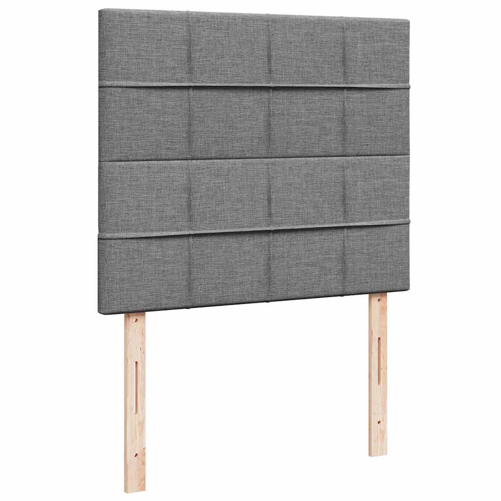 Krevet box spring s madracem LED tamnosivi 120 x 190 cm tkanina