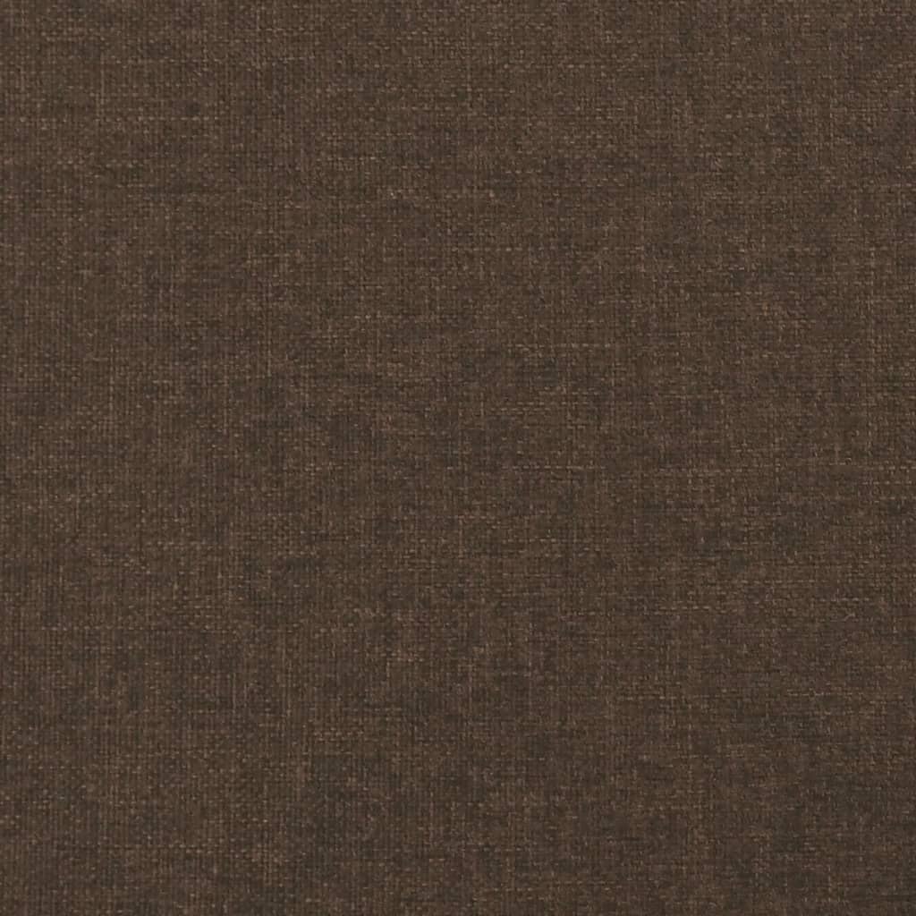 Krevet s oprugama i madracem LED tamnosmeđi 120x190 cm tkanina