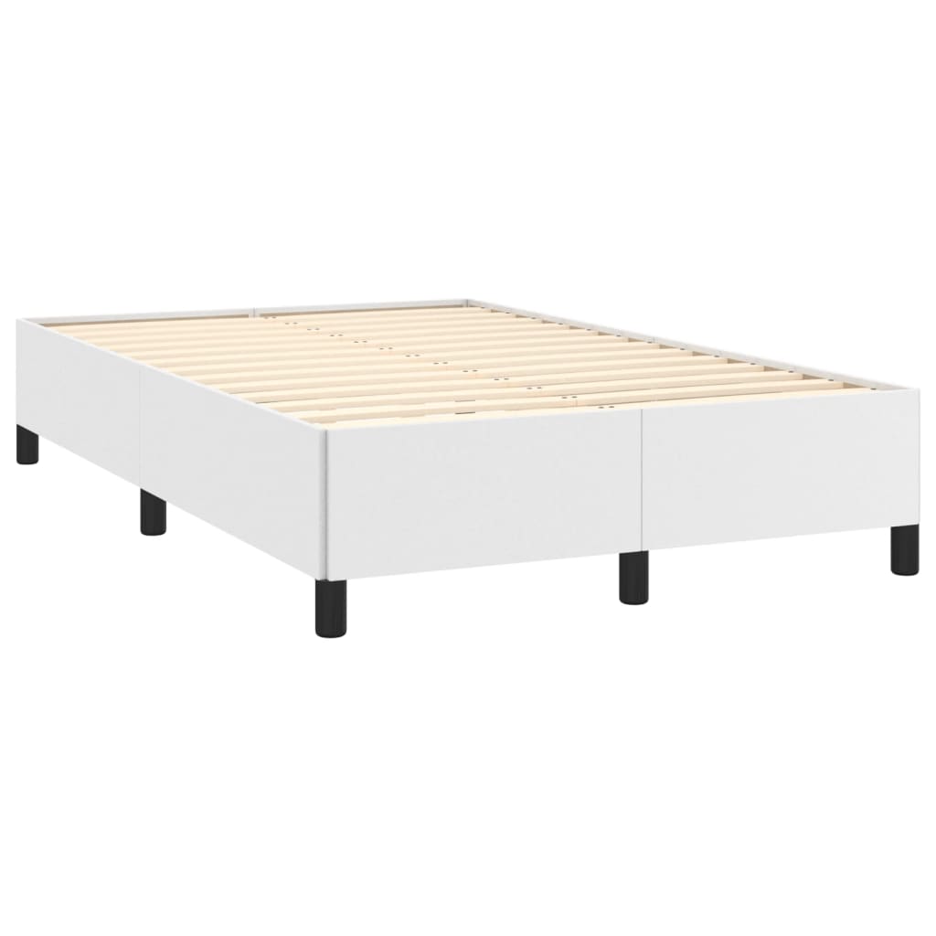 Krevet box spring s madracem LED bijeli 120x190 cm umjetna koža