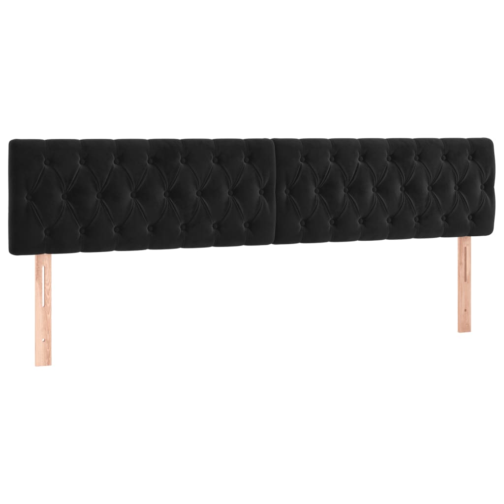 Krevet box spring s madracem LED crni 120 x 190 cm baršunasti