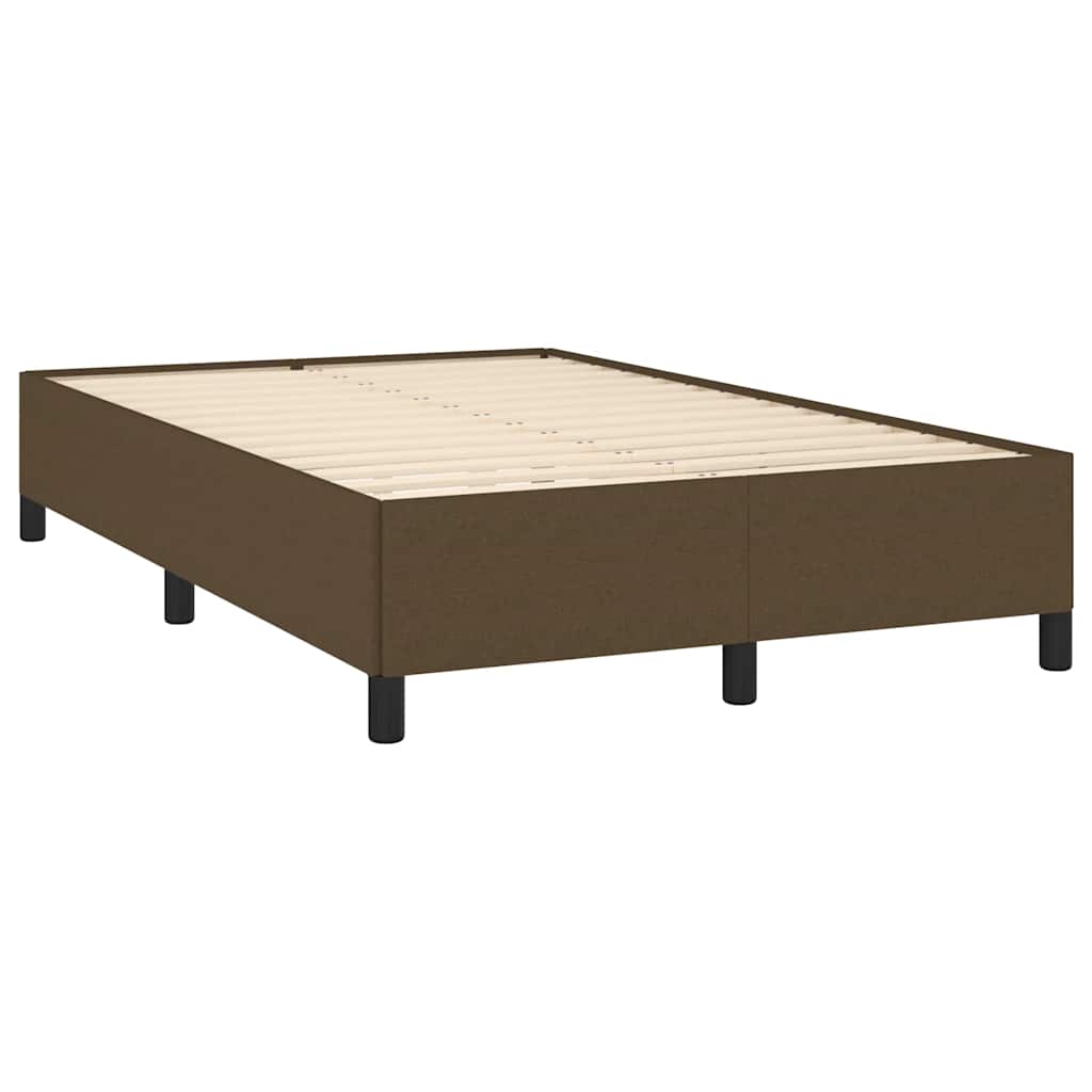 Krevet box spring s madracem tamnosmeđi 120 x 190 cm od tkanine