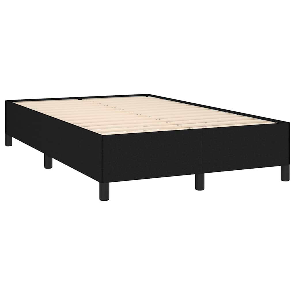 Krevet box spring s madracem crni 120 x 190 cm od tkanine