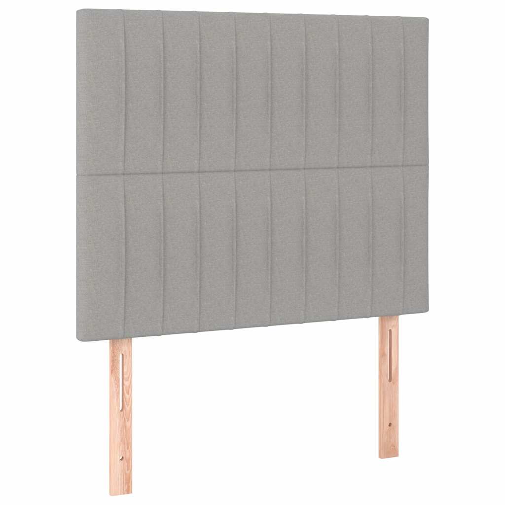 Krevet s oprugama i madracem svjetlosivi 120x190 cm od tkanine