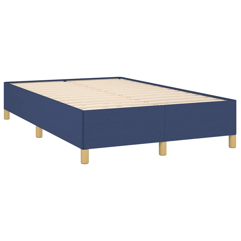 Krevet s oprugama i madracem plavi 120 x 190 cm od tkanine