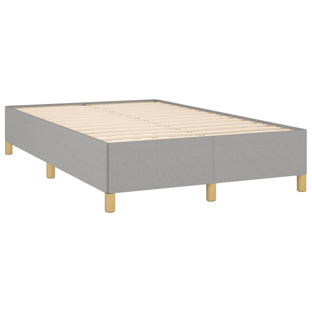 Krevet s oprugama i madracem svjetlosivi 120x190 cm od tkanine