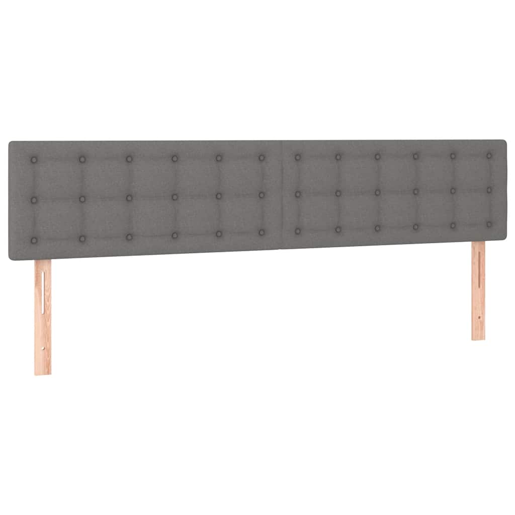 Krevet box spring s madracem tamnosivi 120 x 190 cm tkanina