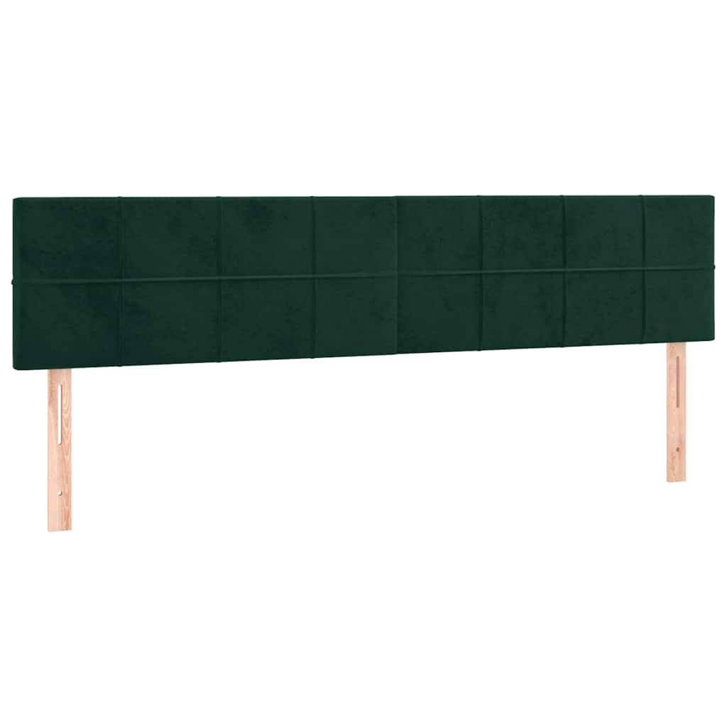 Krevet box spring s madracem tamnozeleni 120x190 cm baršunasti