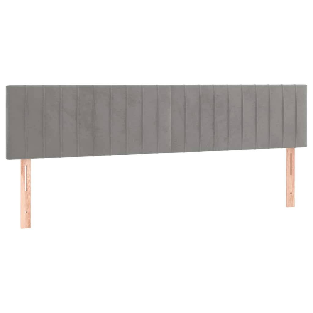 Krevet s oprugama i madracem svjetlosivi 120x190 cm baršunasti
