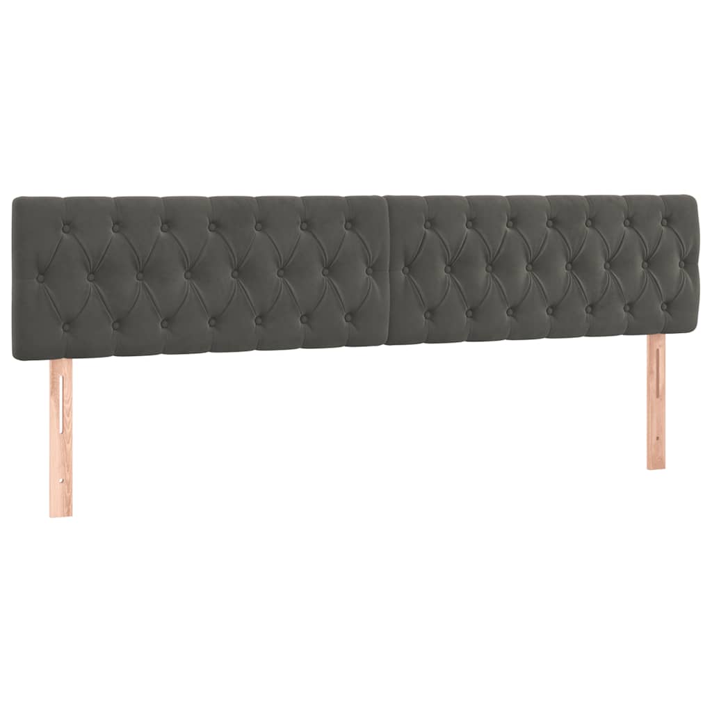 Krevet box spring s madracem tamnosivi 120 x 190 cm baršun