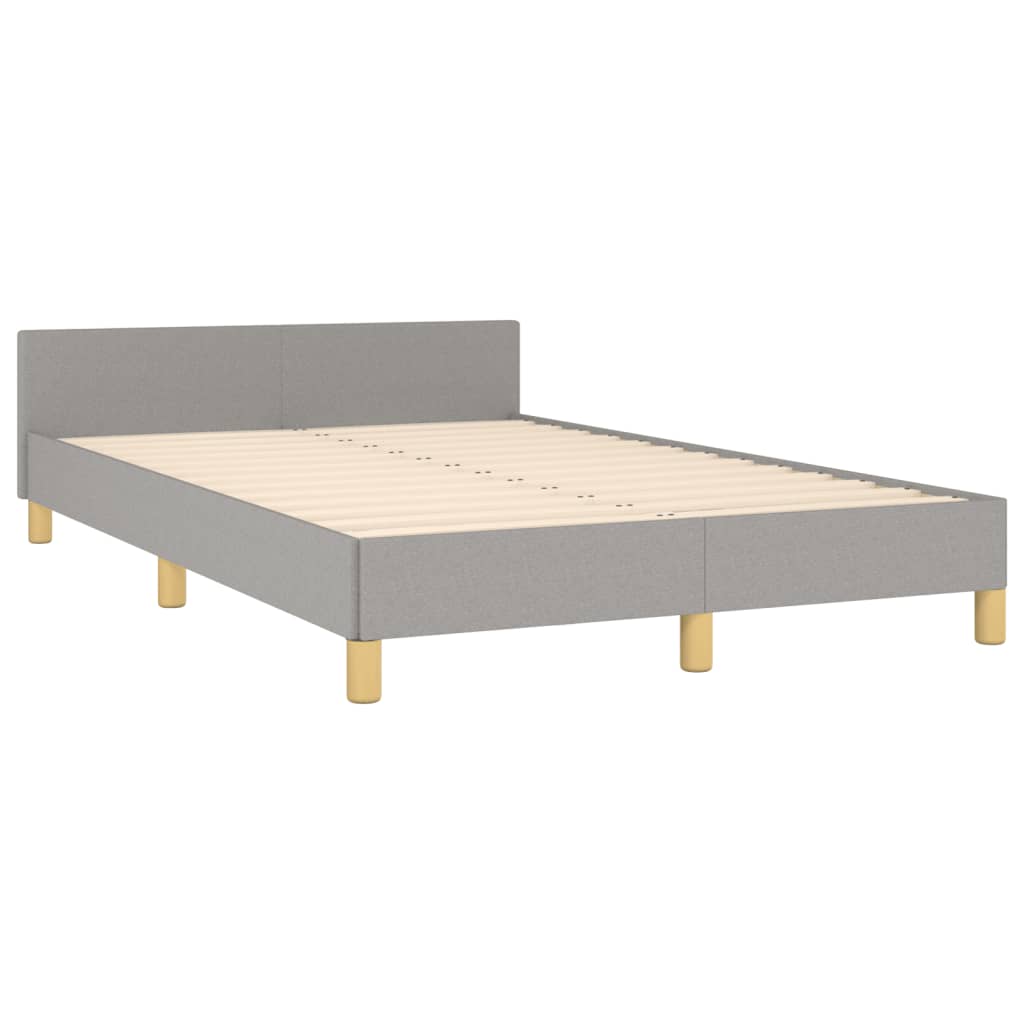 Okvir za krevet bez madraca svjetlosivi 120x190 cm od tkanine