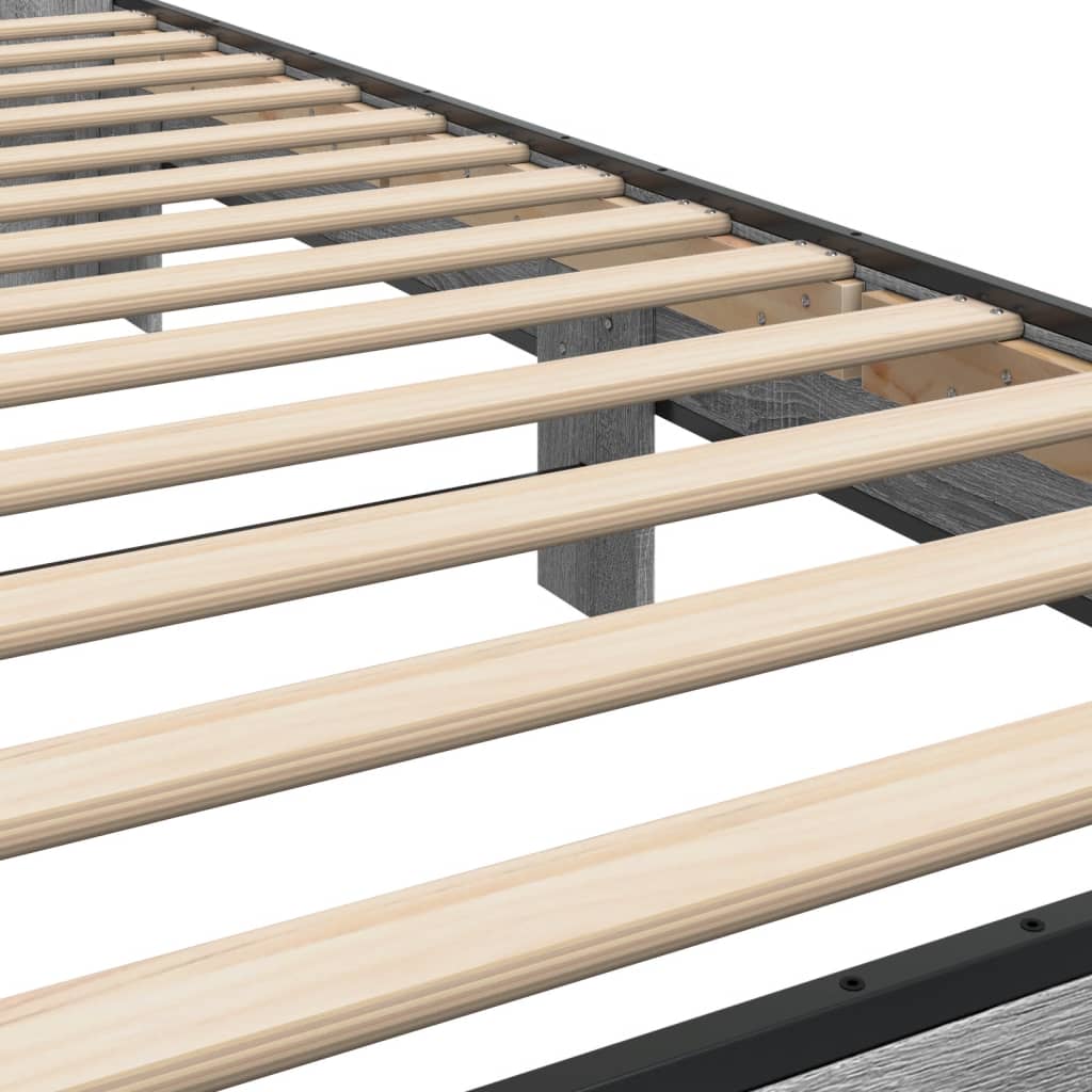 Okvir za krevet boja hrasta 100x200cm konstruirano drvo i metal