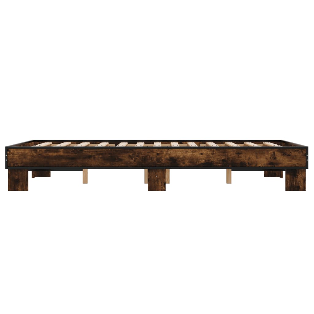 Okvir kreveta boja hrasta 120x200 cm konstruirano drvo i metal