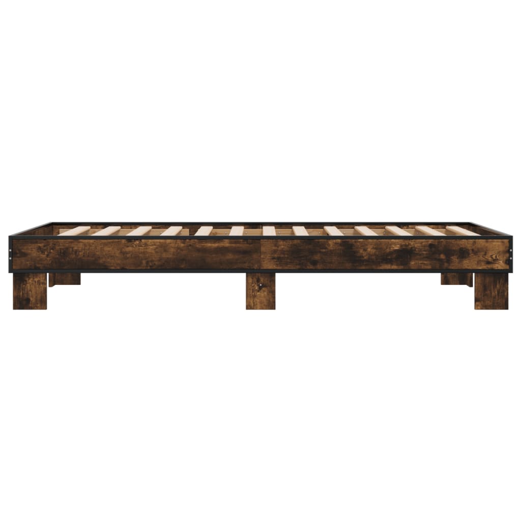 Okvir za krevet boja hrasta 120x200cm konstruirano drvo i metal
