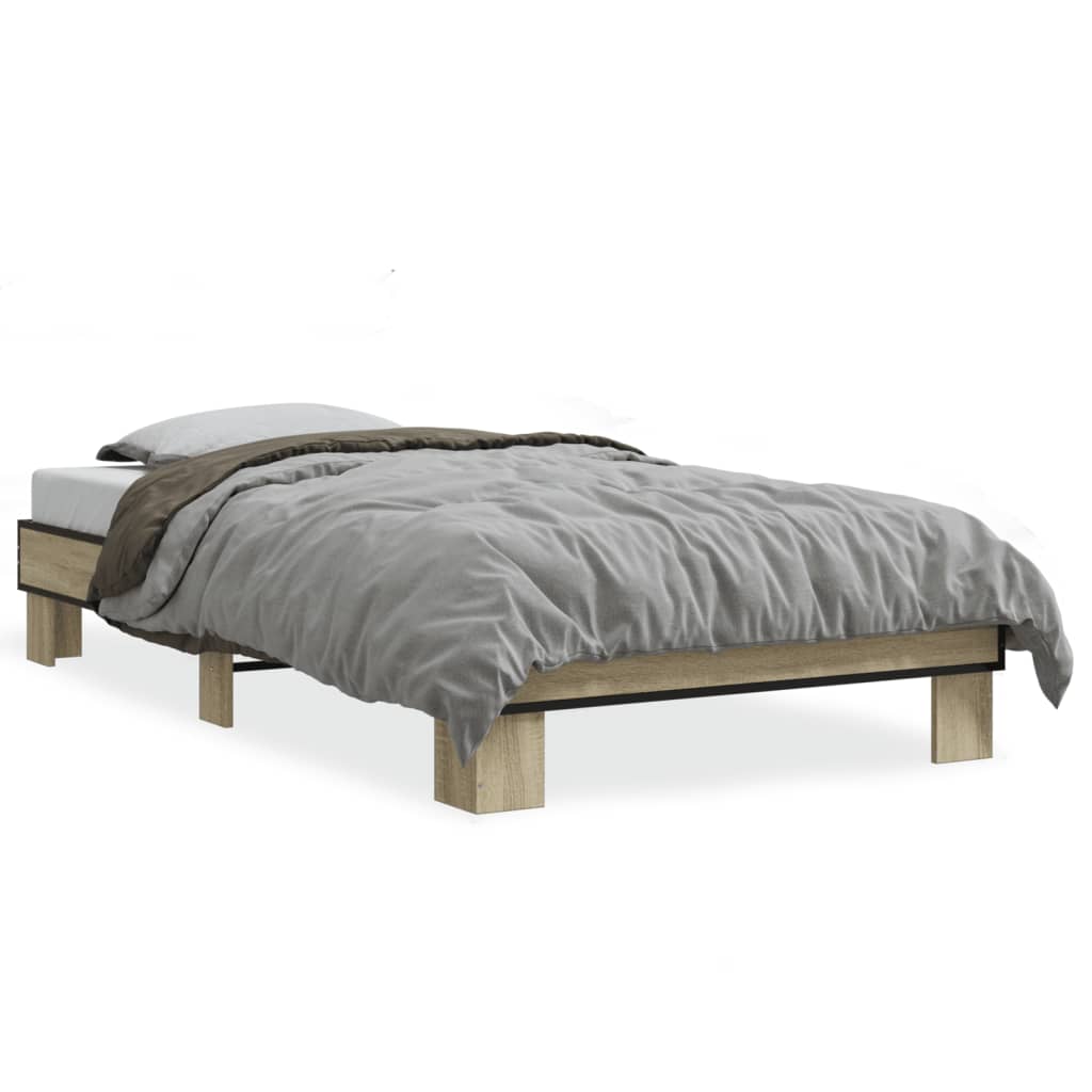 Okvir za krevet boja hrasta 75x190 cm od konstruiranog drva