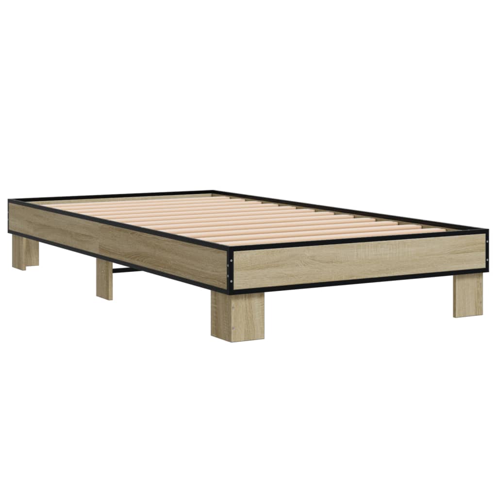 Okvir za krevet boja hrasta 75x190 cm od konstruiranog drva