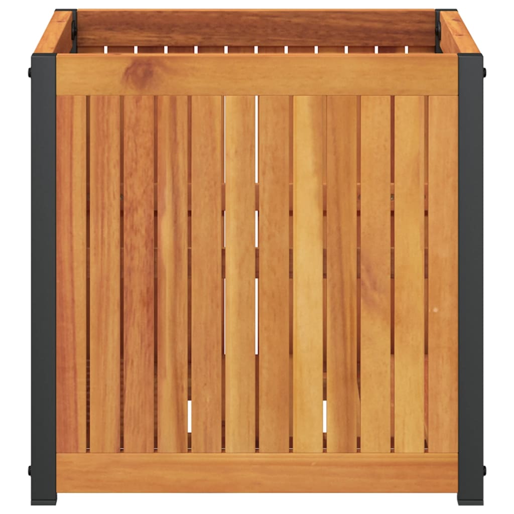 Vrtna sadilica 45 x 45 x 44 cm masivno bagremovo drvo i čelik