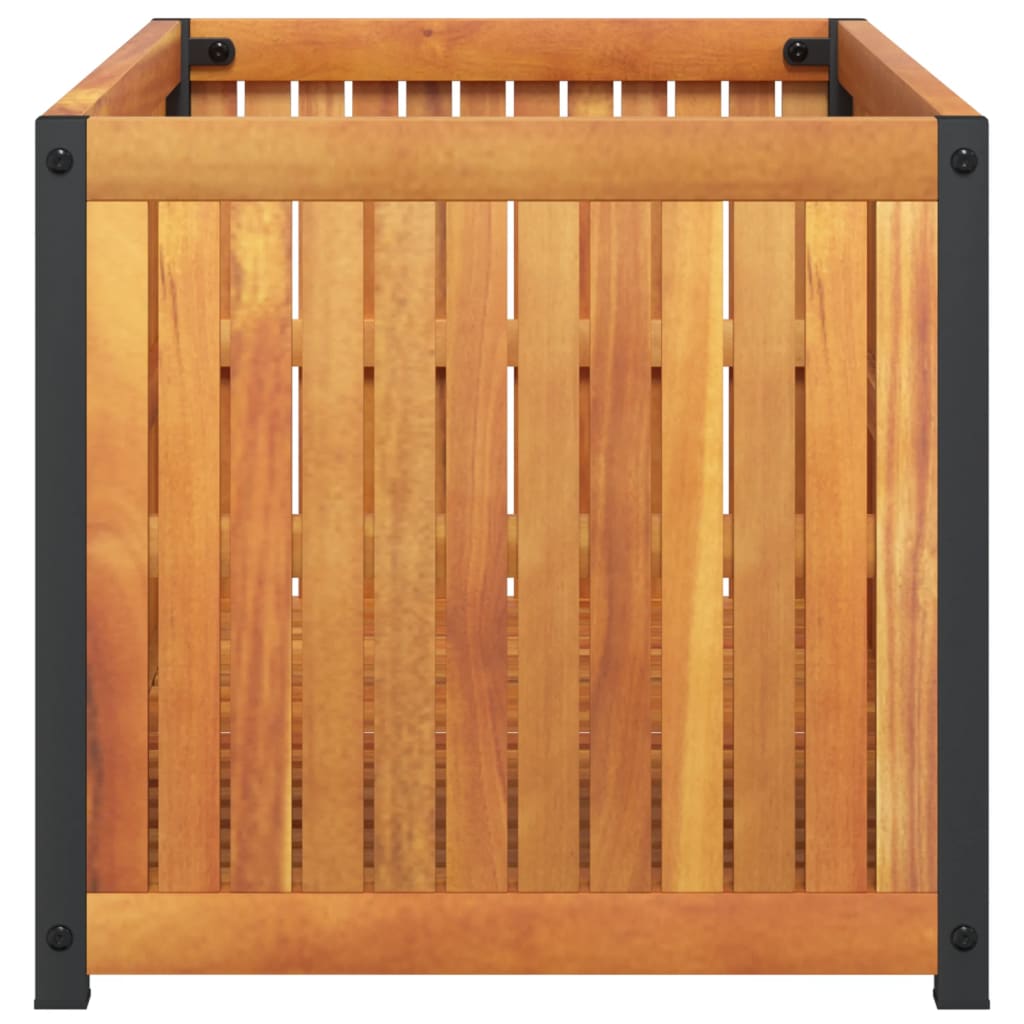 Vrtna sadilica 85 x 45 x 44 cm masivno bagremovo drvo i čelik