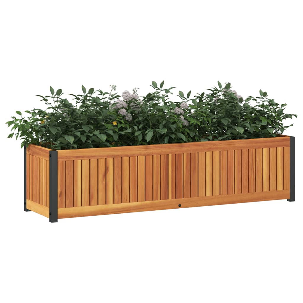 Vrtna sadilica 110 x 30 x 27,5 cm masivno drvo bagrema i čelik