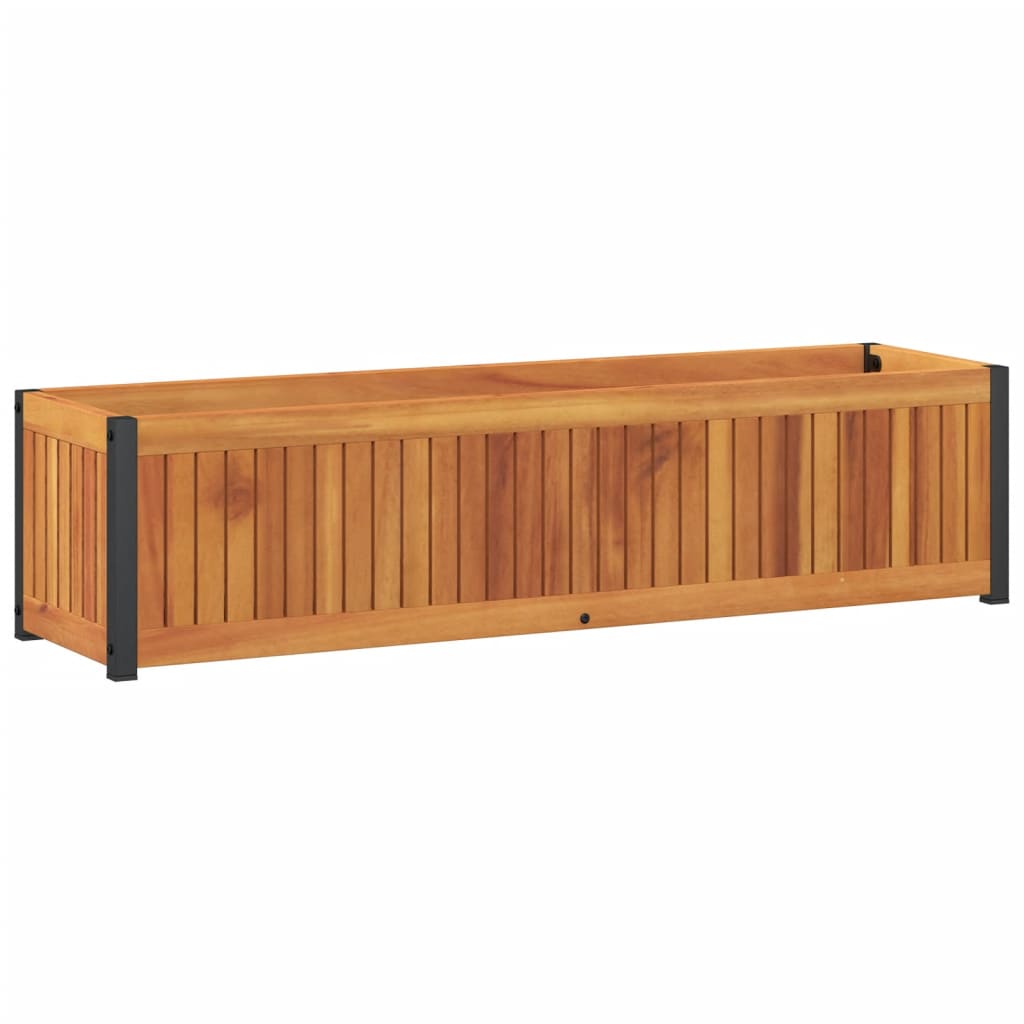 Vrtna sadilica 110 x 30 x 27,5 cm masivno drvo bagrema i čelik