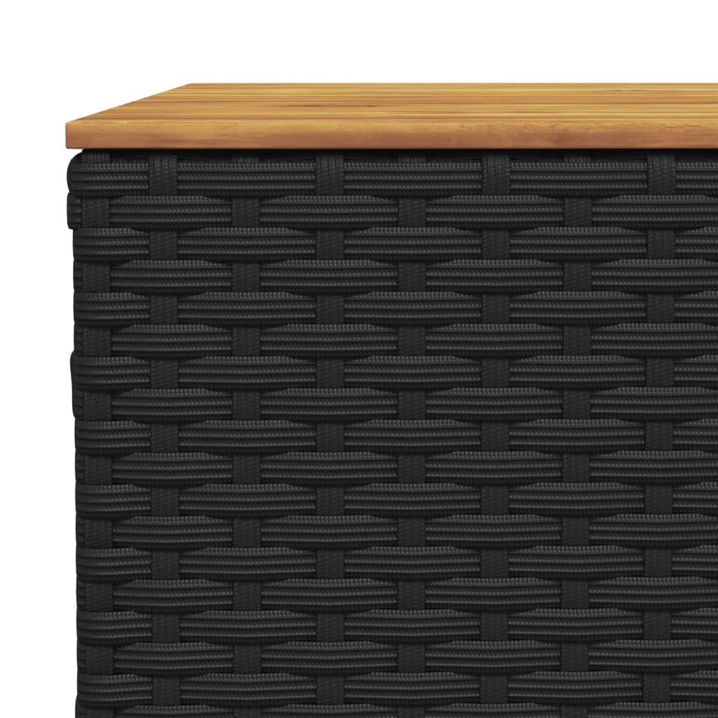 8-dijelni set vrtnih sofa od poliratana s jastucima crni Crna 63.5 x 56 x 32 cm