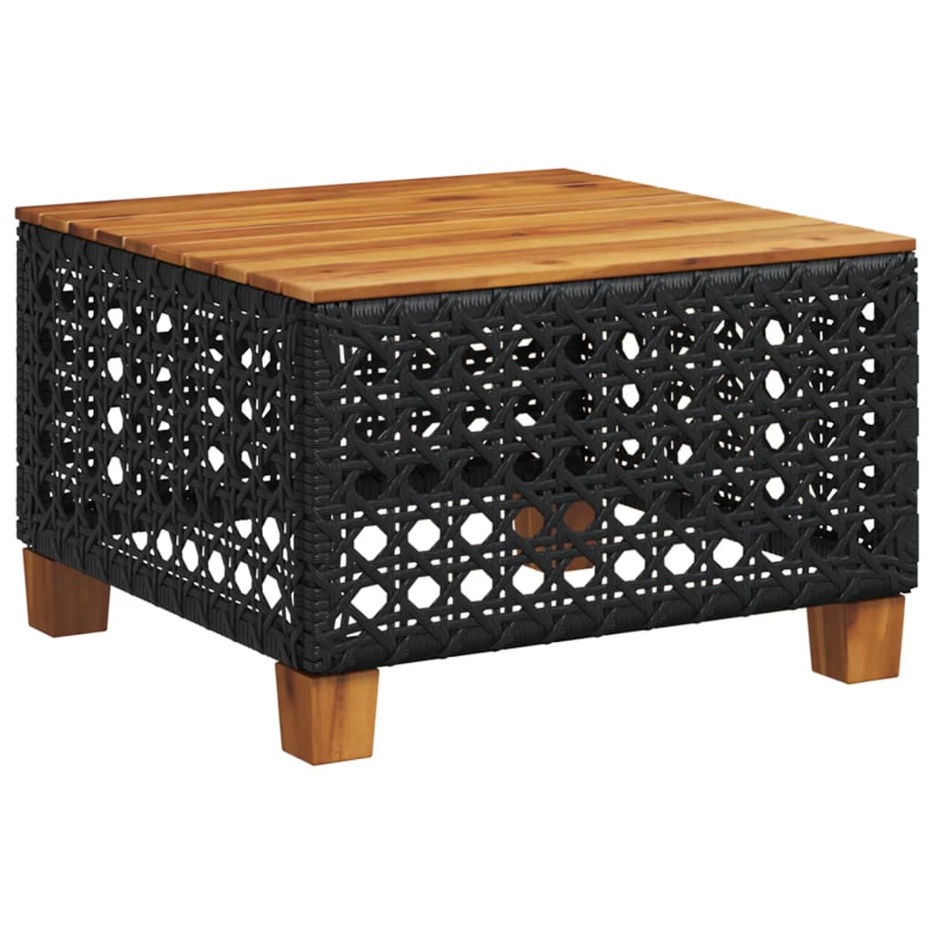 8-dijelni set vrtnih sofa od poliratana s jastucima crni Crna 55 x 55 x 36 cm