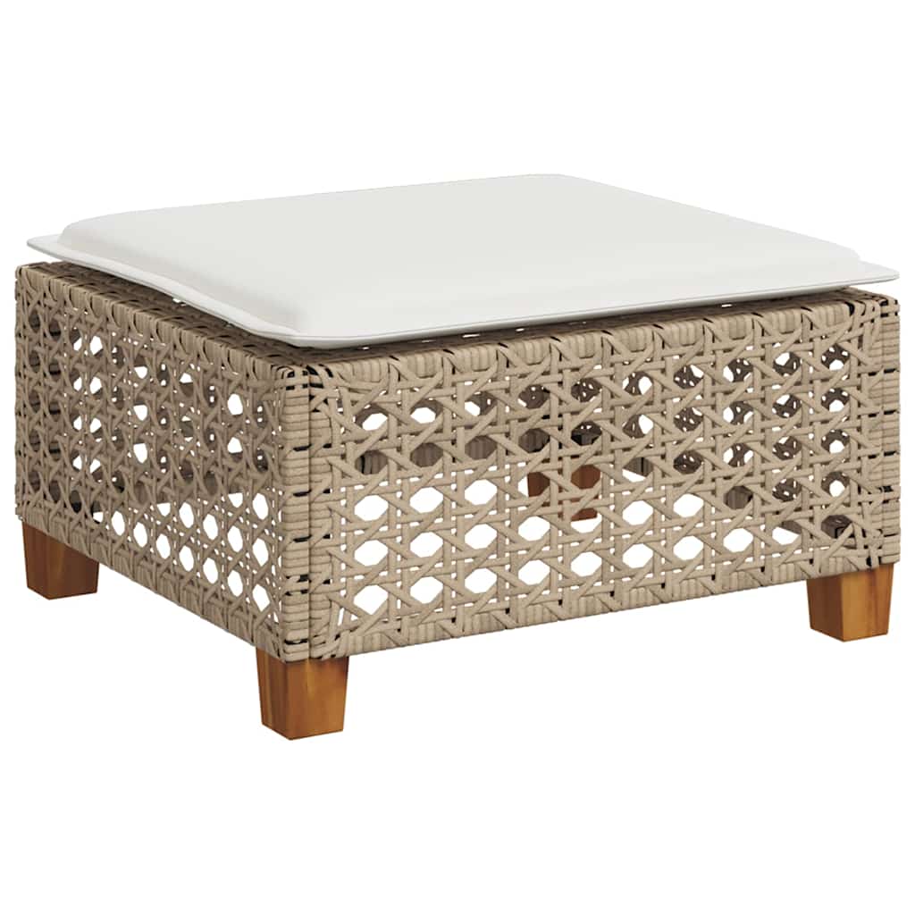 8-dijelni set vrtnih sofa od poliratana s jastucima bež 254 x 190.5 x 69 cm