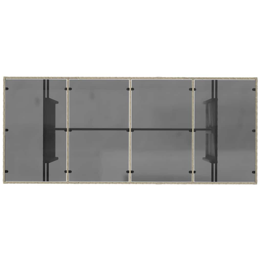 Vrtni set za objed 7 pcs Svijetlo siva poliratan