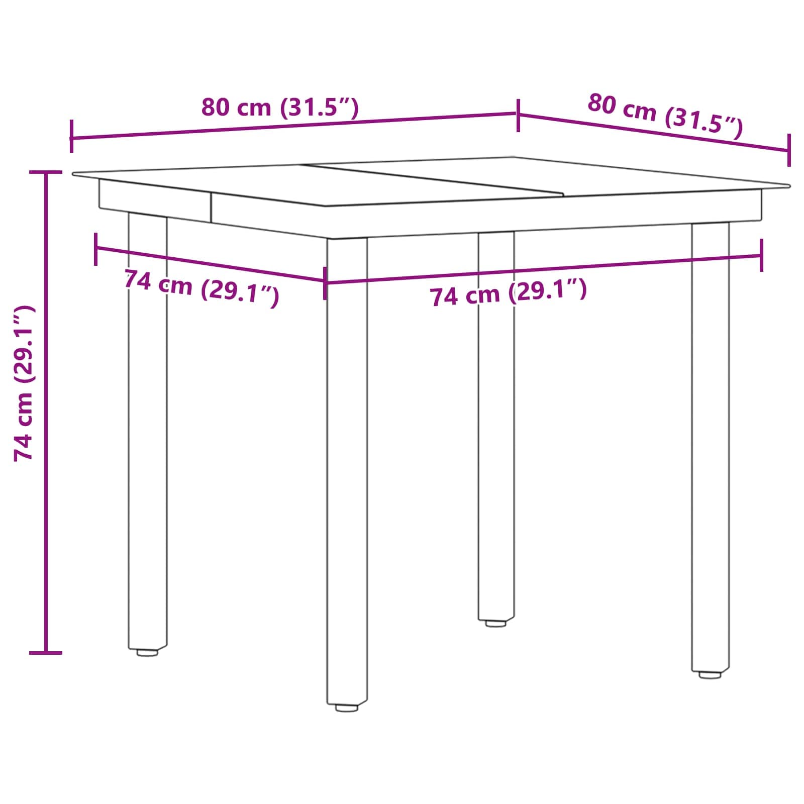 Vrtni set za objed s jastukom 3 pcs Bež poliratan