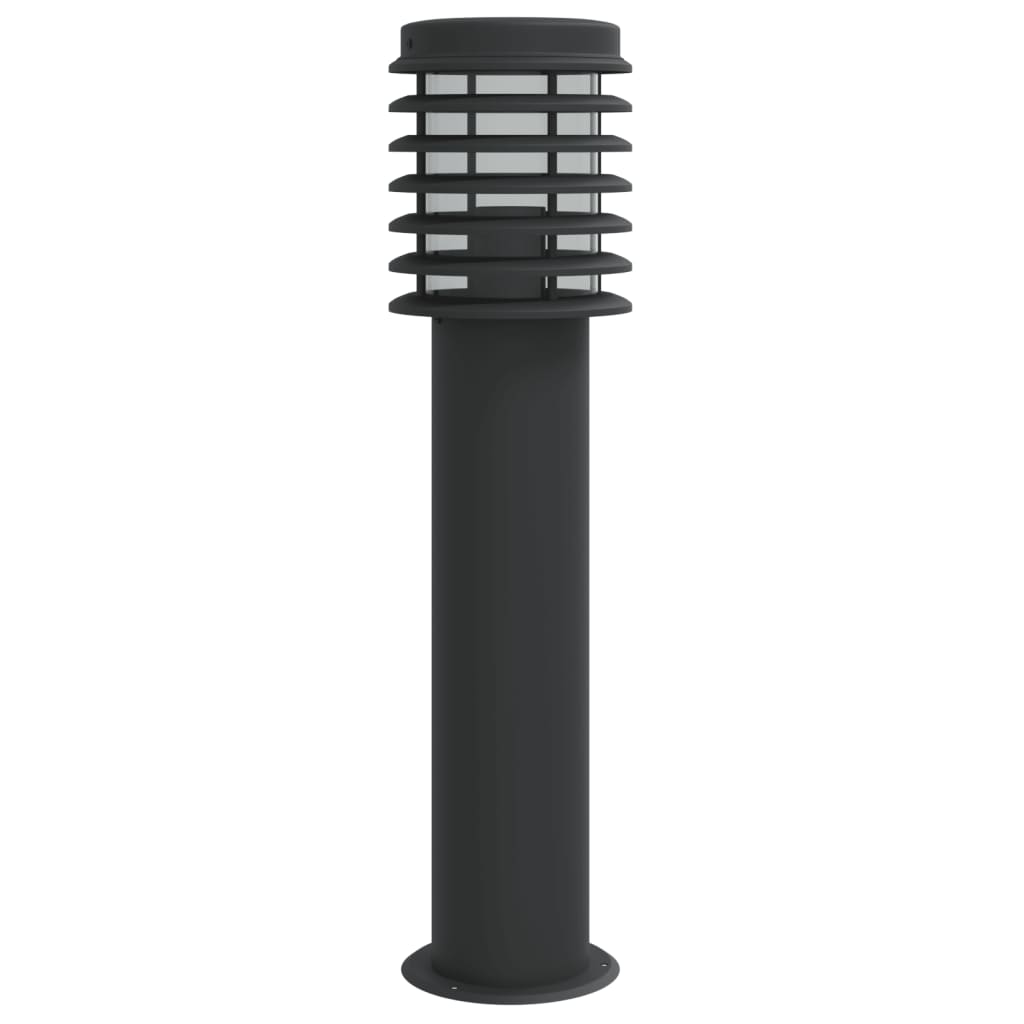 Vanjska podna svjetiljka crna 60 cm od nehrđajućeg čelika