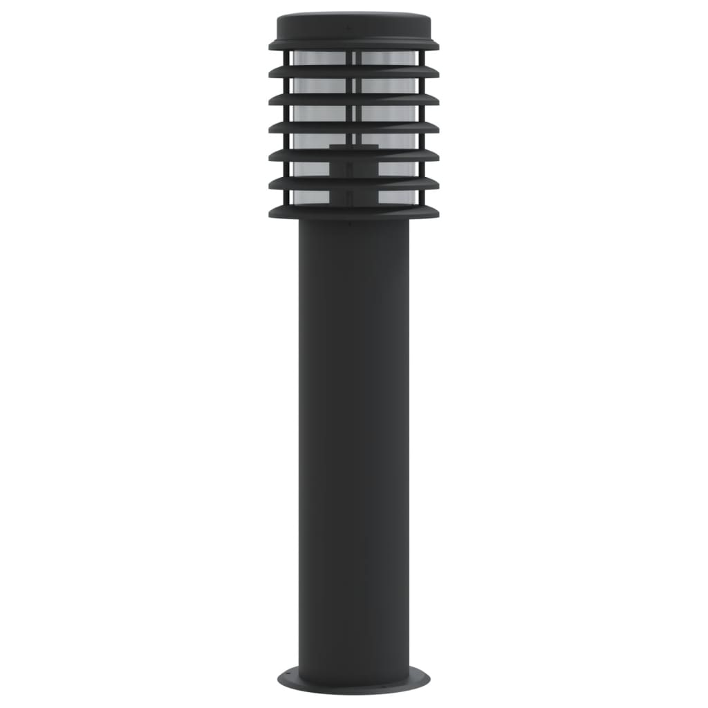 Vanjska podna svjetiljka crna 60 cm od nehrđajućeg čelika