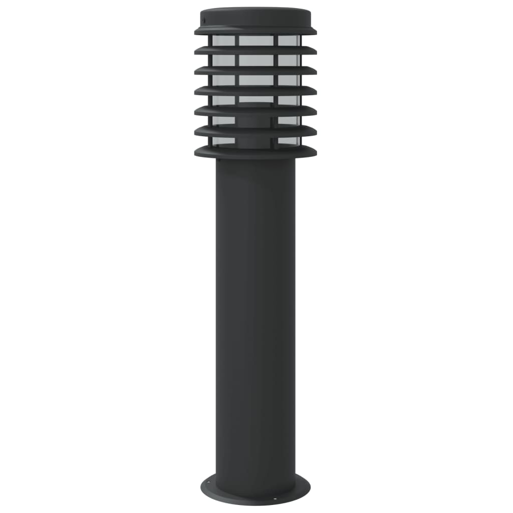 Vanjska podna svjetiljka crna 60 cm od nehrđajućeg čelika