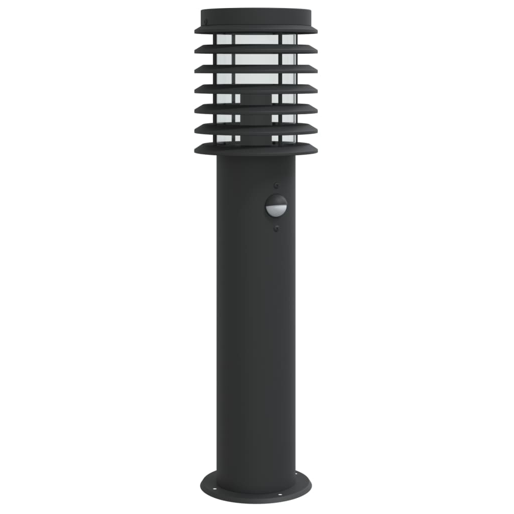 Vanjska podna svjetiljka sa senzorom crne 60 cm čelična