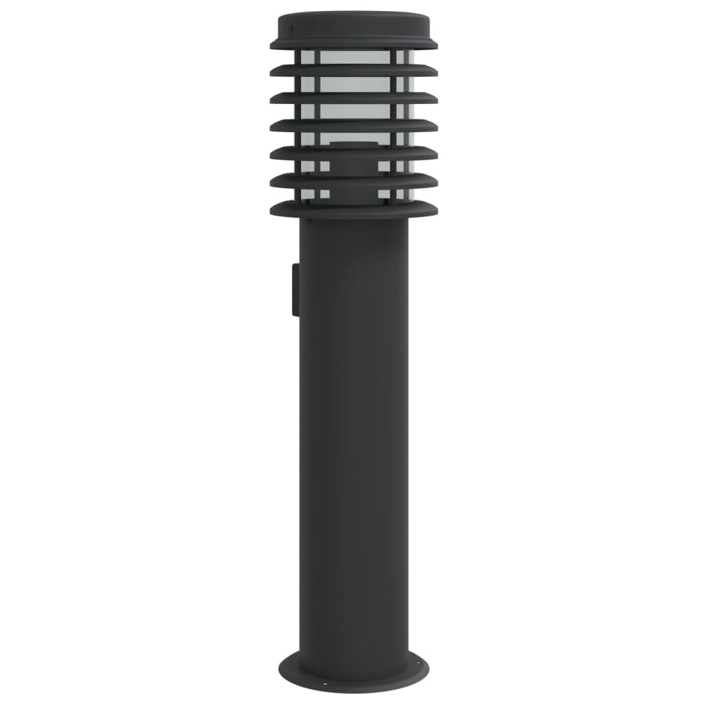 Vanjska podna svjetiljka sa utičnicom crne 60 cm čelična