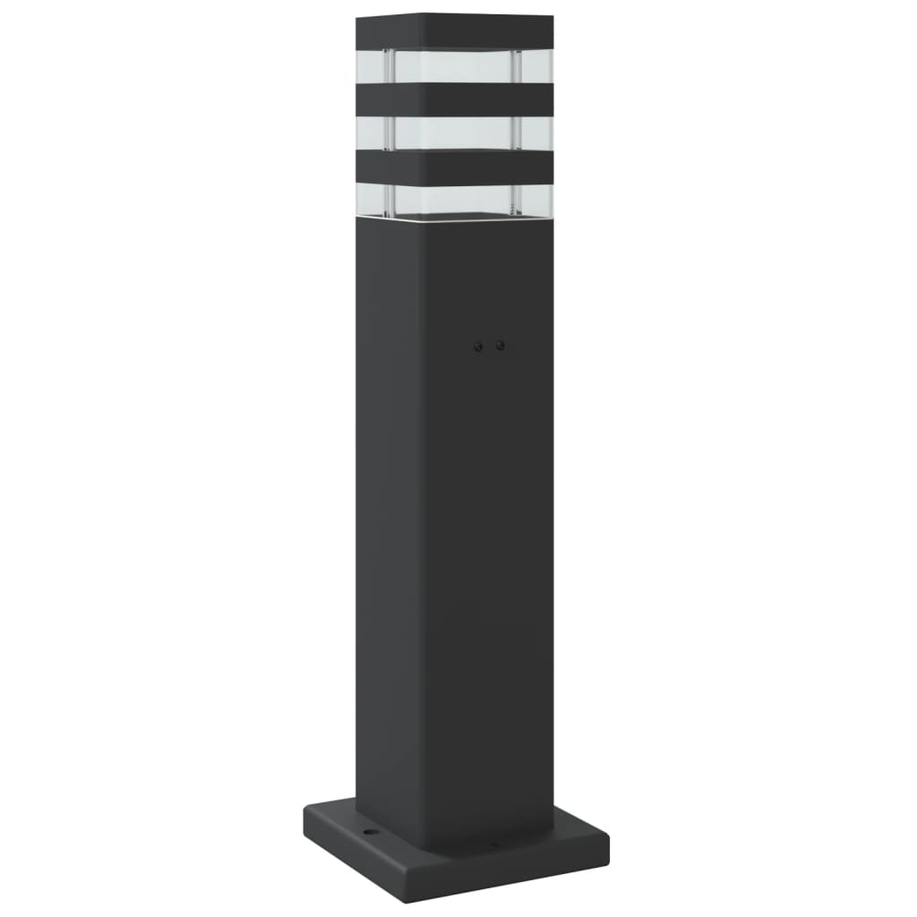 Vanjske podne svjetiljke 3 kom crne 50 cm aluminijske