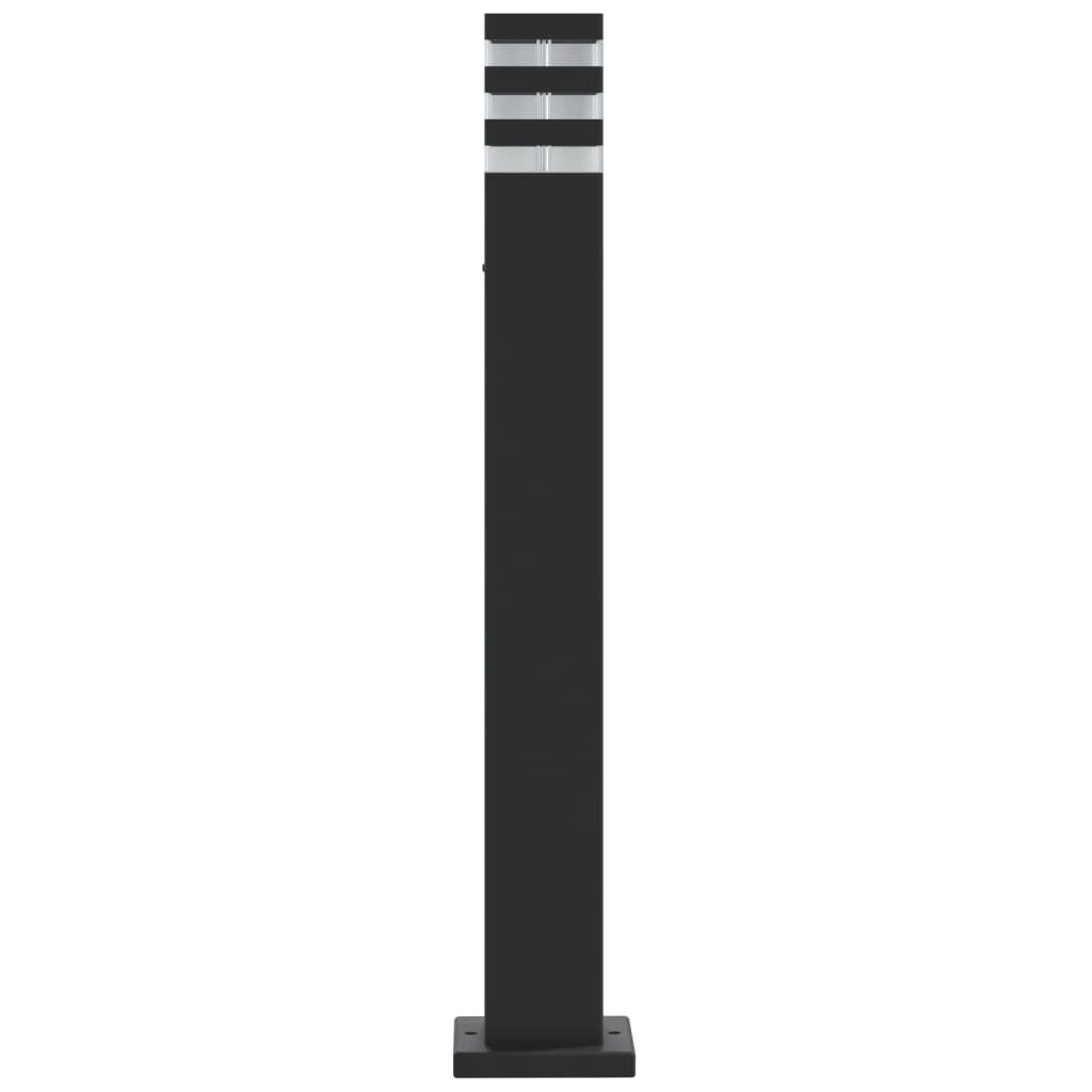 Vanjska podna svjetiljka crna 80 cm aluminijska