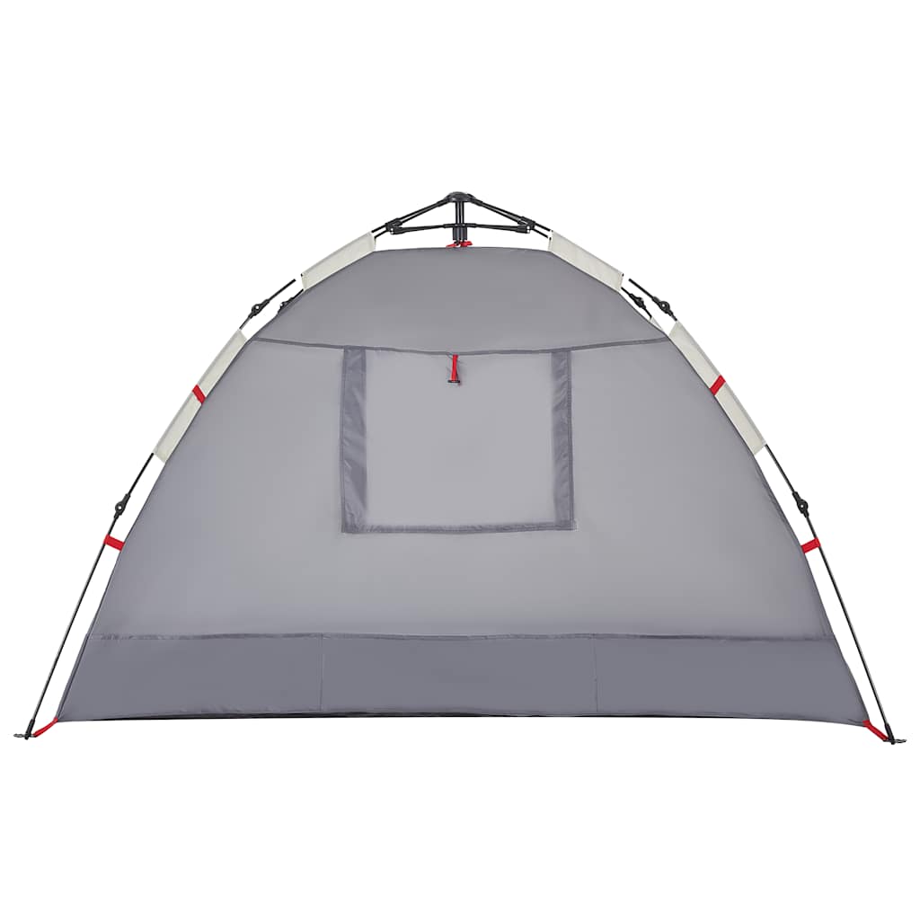 Šator za plažu za 2 osobe vodootporni sivi