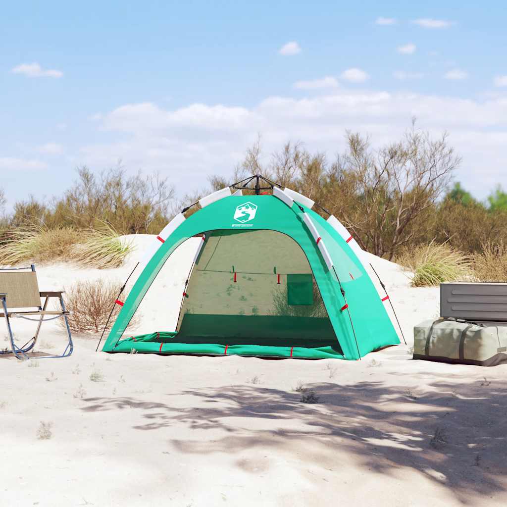 Šator za plažu za 2 osobe vodootporni morskozeleni