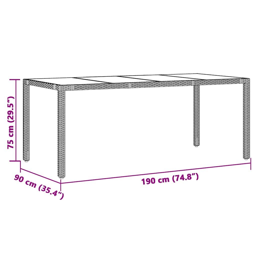 9-dijelni vrtni bistro set od poliratana s jastucima sivi