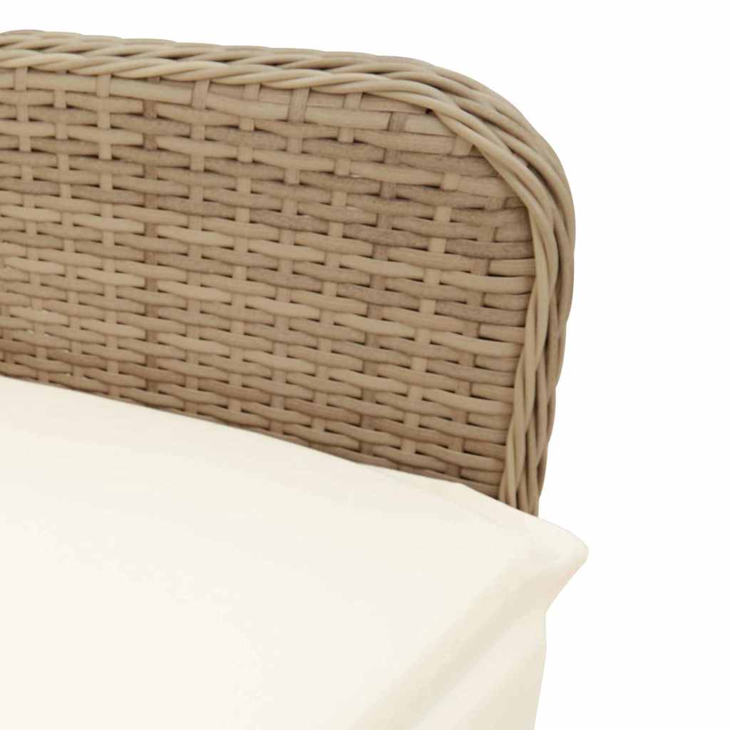 11-dijelni vrtni bistro set od poliratana s jastucima bež