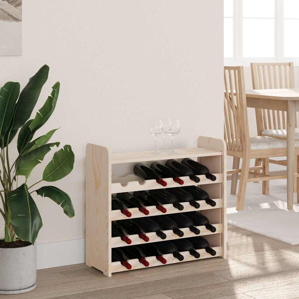 Stalak za vino s gornjom pločom 67,5x25x60 cm masivna borovina