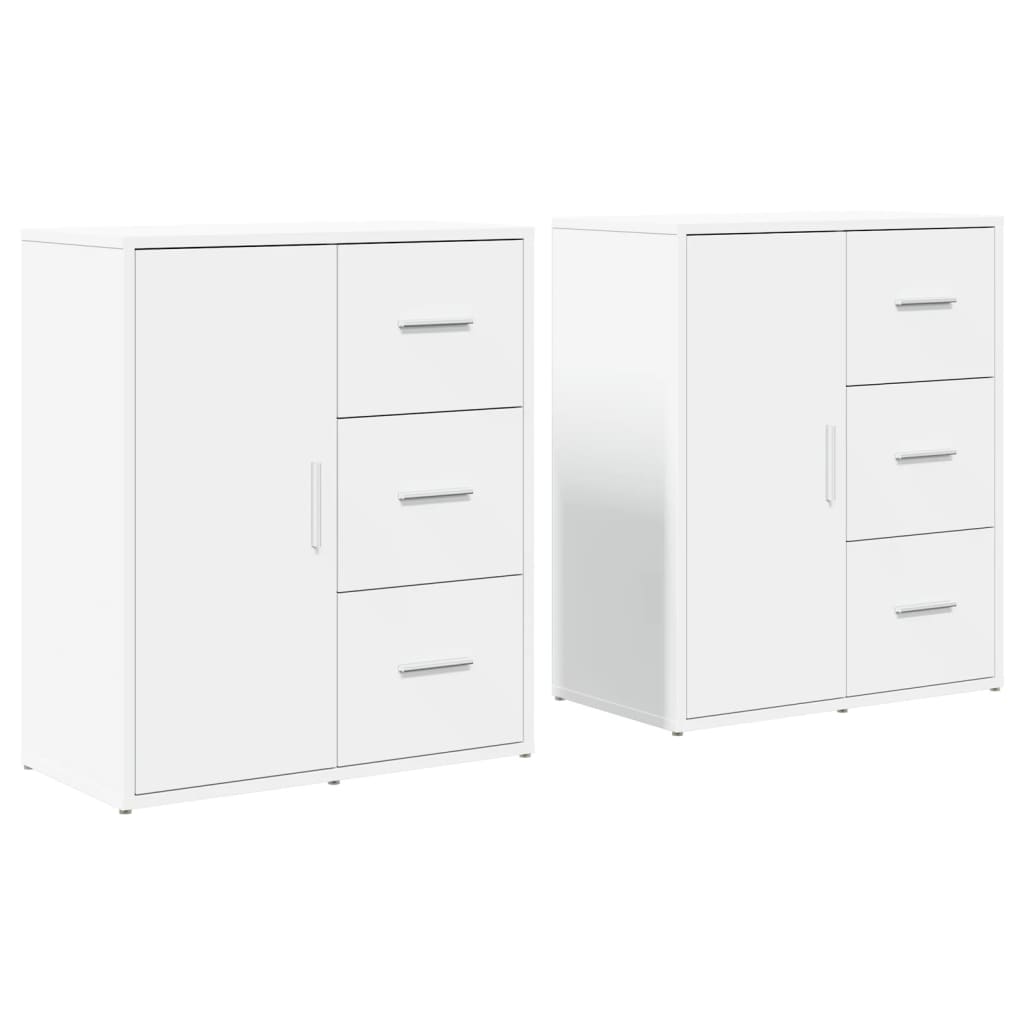 Komoda 2 kom bijela 60 x 31 x 70 cm od konstruiranog drva