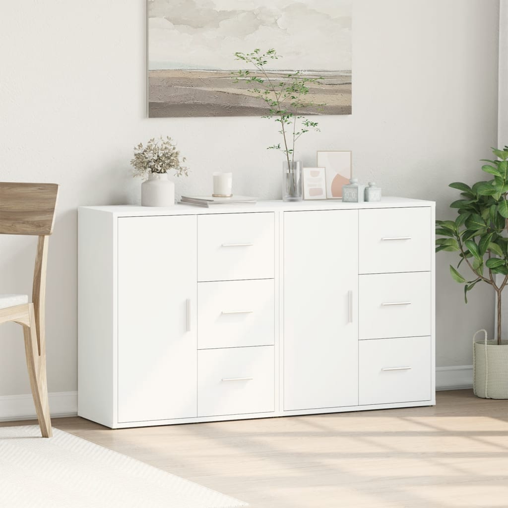 Komoda 2 kom bijela 60 x 31 x 70 cm od konstruiranog drva