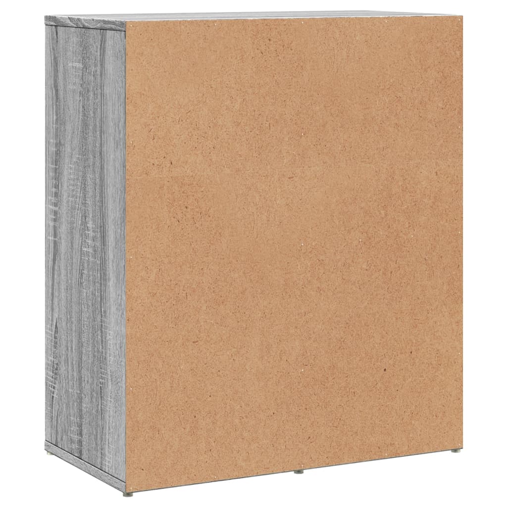 Komoda 2 kom siva boja hrasta 60x31x70cm od konstruiranog drva