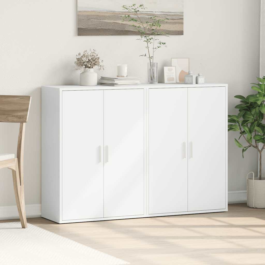 Komoda 2 kom bijela 60x31x84 cm od konstruiranog drva