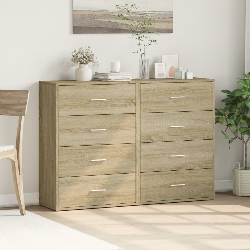 Komoda 2 kom boja hrasta sonome 60x31x84 cm konstruiranog drva