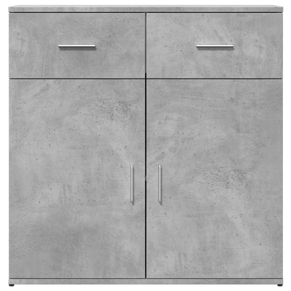 Komoda 2 kom siva boja betona 79x38x80 cm od konstruiranog drva