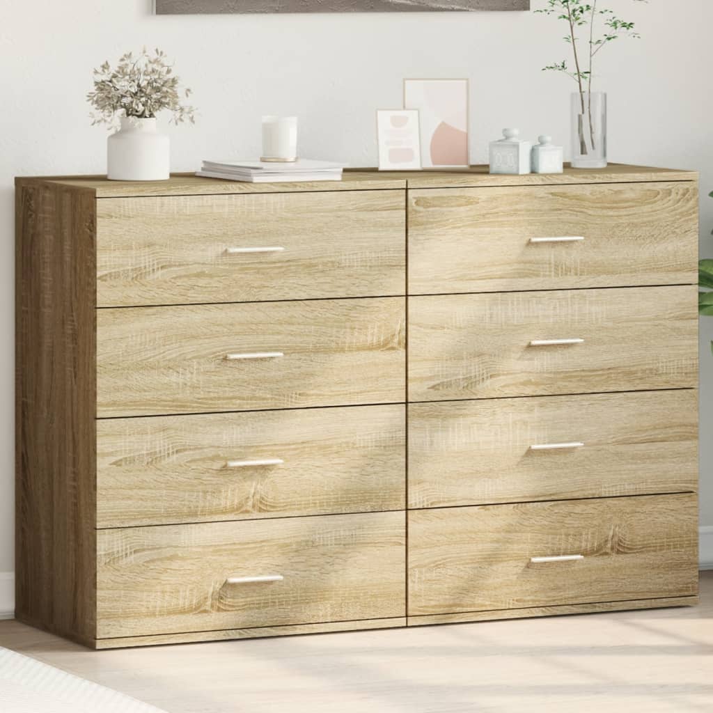 Komoda 2 kom boja hrasta sonome 60x39x80 cm konstruiranog drva