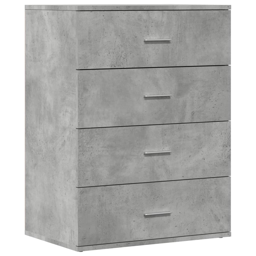 Komoda 2 kom siva boja betona 60x39x80 cm od konstruiranog drva